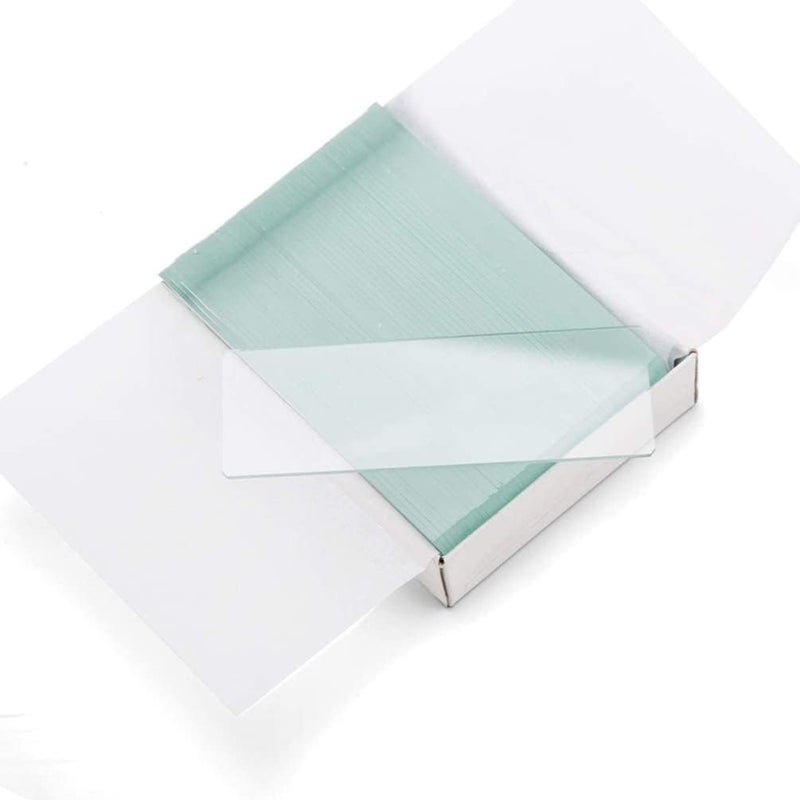 klarako 50pcs Glass Slide Digital Microscope Slides and coverslips pre-Cleaned Slide Tools Prepared Microscope pre-Cleaned Cover Slips Microscope Slides for Kids Grow Bracket Blank Student - Image 3