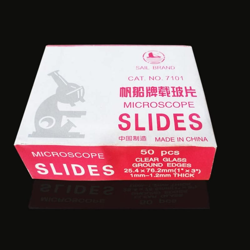 klarako 50pcs Glass Slide Digital Microscope Slides and coverslips pre-Cleaned Slide Tools Prepared Microscope pre-Cleaned Cover Slips Microscope Slides for Kids Grow Bracket Blank Student - Image 5