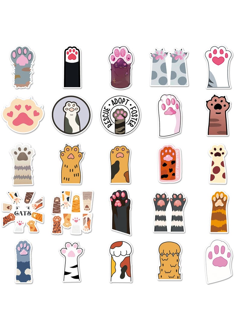 قوس قزح أورينبو ملصقات بصمة المخلب 50 قطعة ملصقات مخلب القط لزجاجة المياه سجل القصاصات الهاتف دفتر الملاحظات لوح التزلج السيارة ملصقات قطة لطيفة للأطفال الفتيات المراهقات - Image 5