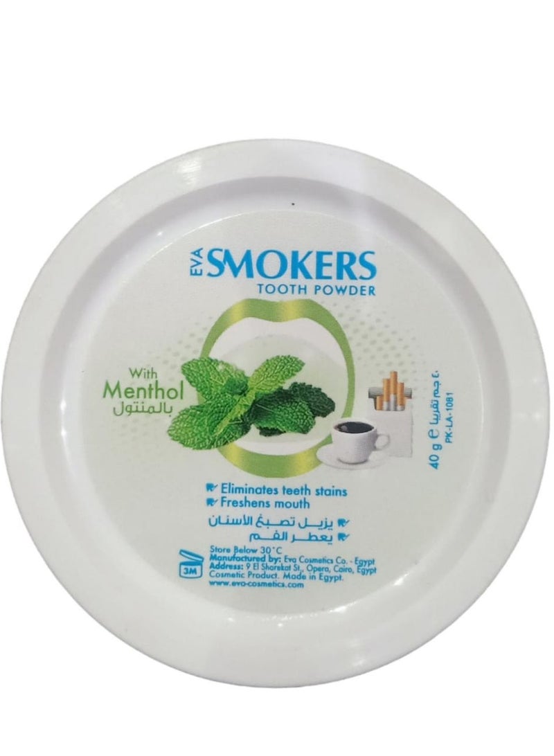 Eva Smokers Tooth Powder With Menthol 40grams - Image 2