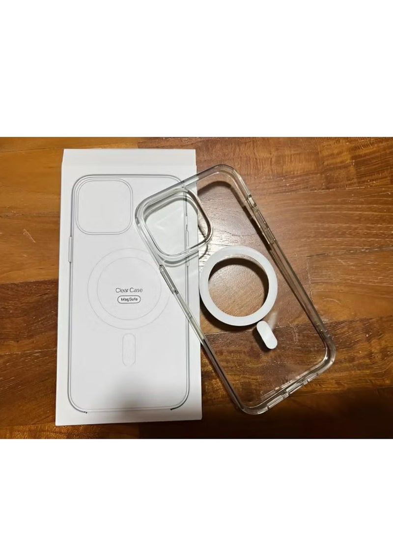ماجنيتك جراب مغناطيسي لموبايل (آيفون 13 برو) متوافق مع ماج سيف MagSafe، غطاء جوال شفاف رفيع ومضاد للصدمات, مصنوع من مادة البولي يوريثين حراري - Image 2