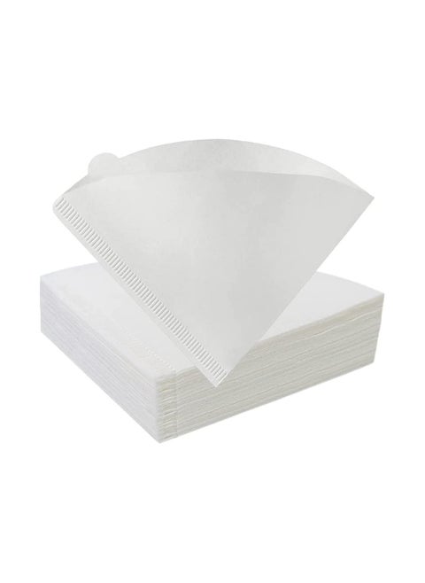 Cone Coffee Filter in White V60 size having 100 Pieces Disposable Paper - Coffee Filter Paper Can be used in Home - Office and for Traveling Purposes as well