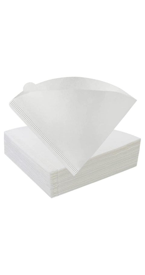 Cone Coffee Filter in White V60 size having 100 Pieces Disposable Paper - Coffee Filter Paper Can be used in Home - Office and for Traveling Purposes as well