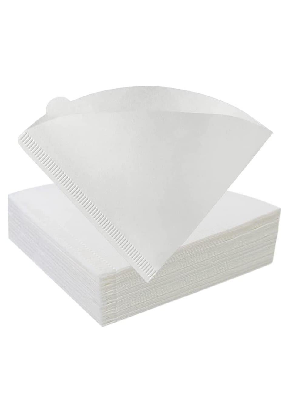 Cone Coffee Filter in White V60 size having 100 Pieces Disposable Paper - Coffee Filter Paper Can be used in Home - Office and for Traveling Purposes as well