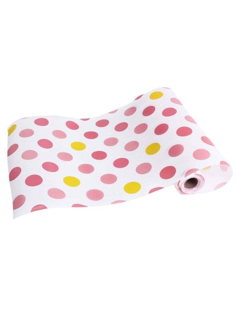 Diksharth diksharth Anti Slip 45X300Cm Polka Dot Kitchen Cupboard Liners Mat Roll Drawer Liner Mats Drawer Refrigerator Table Pad Waterproof Place Mat Polyvinyl Chloride Multicolour  - Image 5