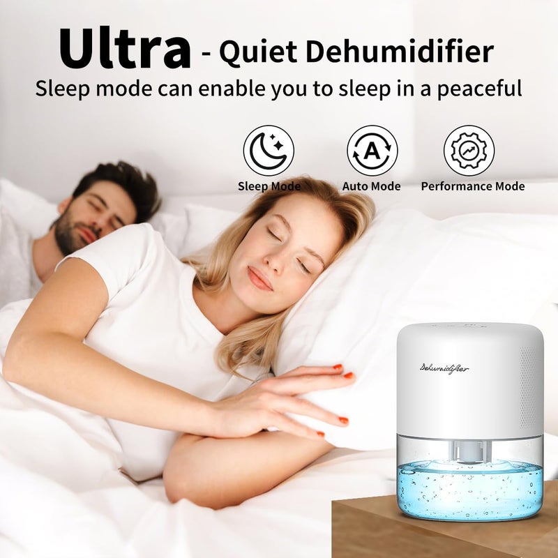 NeedDuck Dehumidifier for Home Small Quiet Dehumidifiers for 44OZ Water Tank Auto Defrost and Shutoff 10 Colors Light 4 Timer Options 3 Modes Portable Dehumidifiers for Bedroom Bathroom Closet RV - Image 3