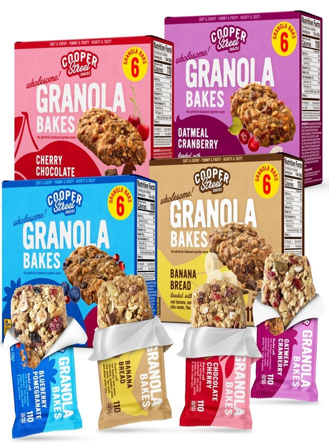 Cooper Street Granola Bakes (24 Count) - Breakfast Grain and Seeds Granola Bars Variety Pack - Nut, Dairy & Soy Free - Individually Wrapped Healthy Snacks for Kids, School, Work, Hiking & On-the-Go - Image 1