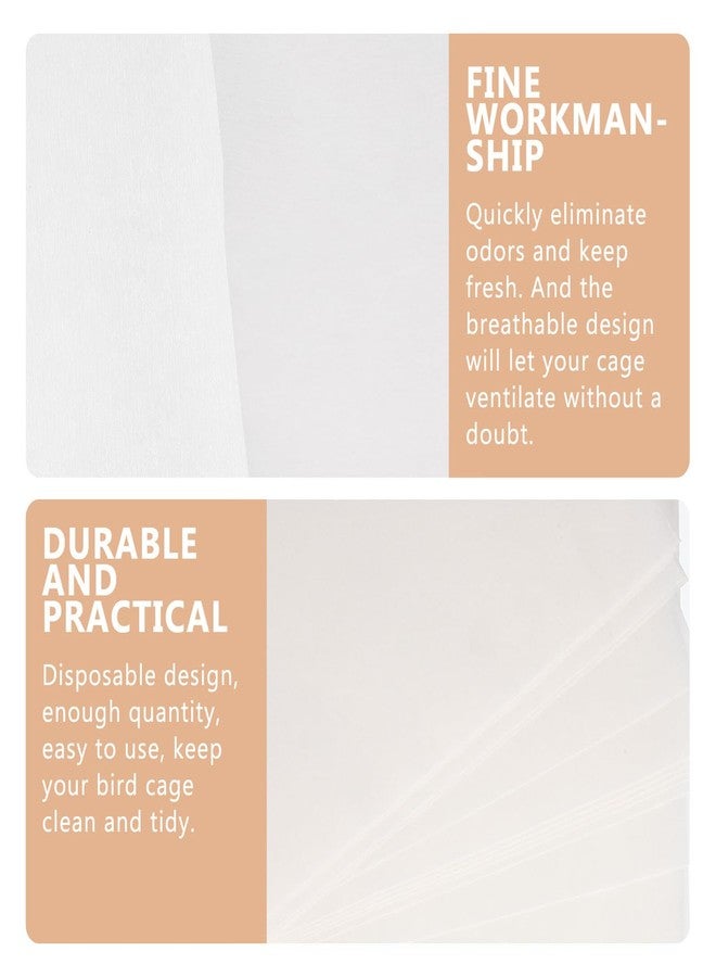 BESPORTBLE 100Pcs Disposable Parrot Cage Liner Paper Absorbent Precut Bird Cage Cushion Pads for Birds Pet Accessories Breathable and Clean - Image 5