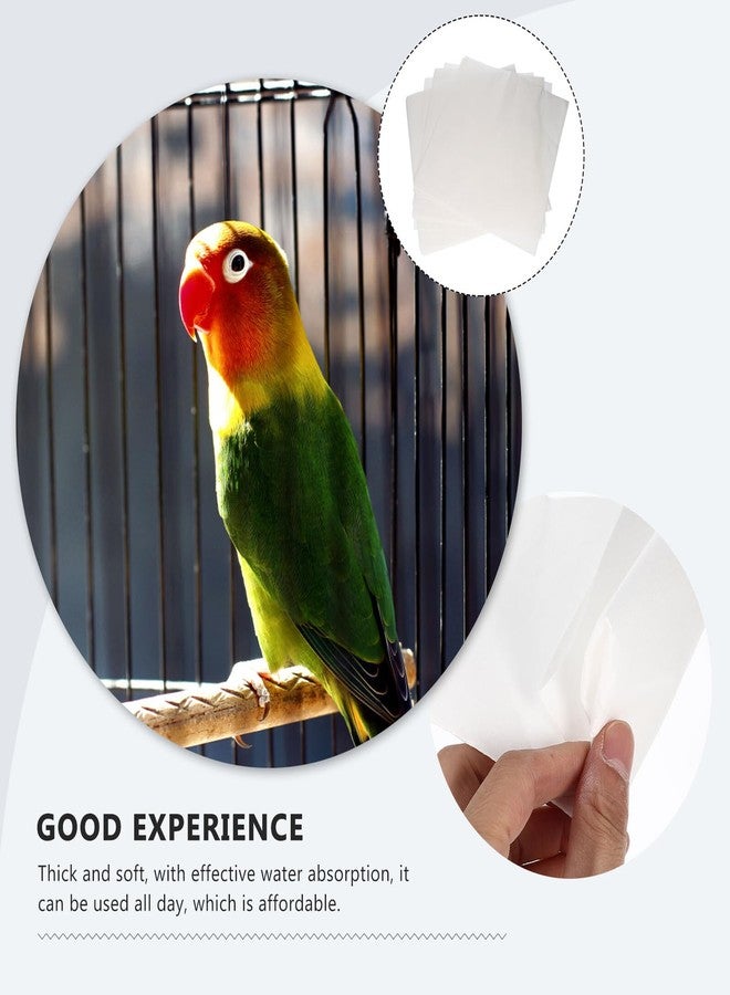 BESPORTBLE 100Pcs Disposable Parrot Cage Liner Paper Absorbent Precut Bird Cage Cushion Pads for Birds Pet Accessories Breathable and Clean - Image 3