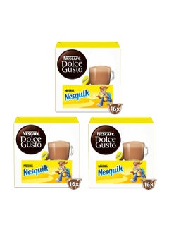 Dolce Gusto Nesquik Hot Chocolate, 16 Capsule, Pack of 3 