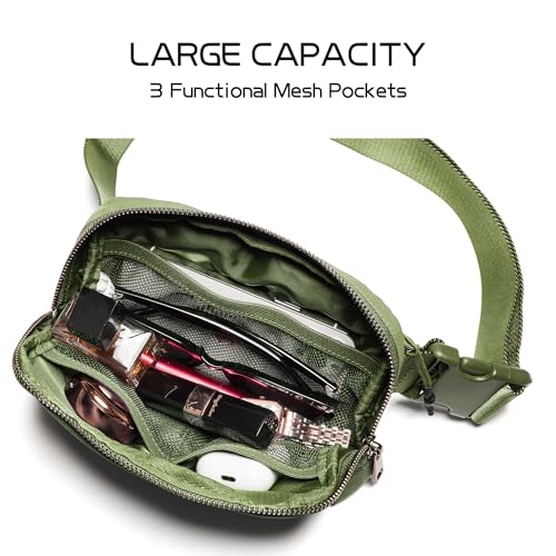 Gitus Belt Bag for Women Fanny Pack Crossbody Bags for Women Fashion Waist Packs with Adjustable Strap Gifts for Women Men (Olive) - Image 5