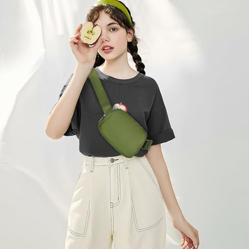 Gitus Belt Bag for Women Fanny Pack Crossbody Bags for Women Fashion Waist Packs with Adjustable Strap Gifts for Women Men (Olive) - Image 2
