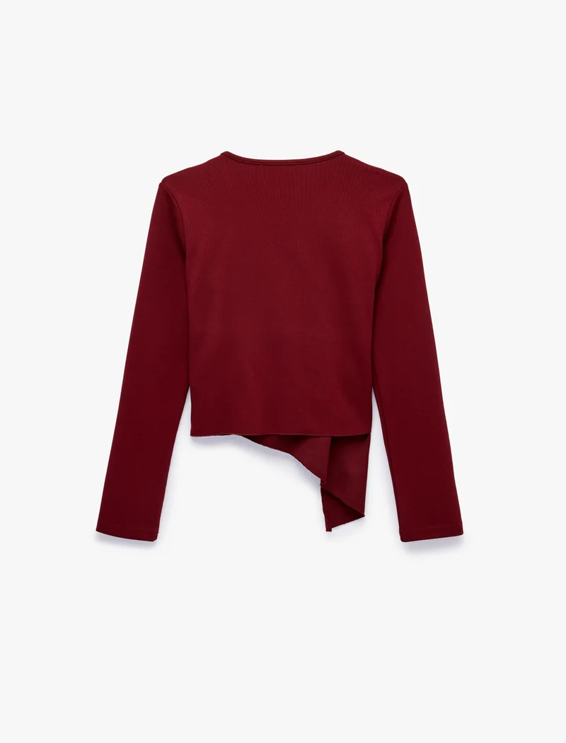 Koton Long Sleeve Wrap Blouse