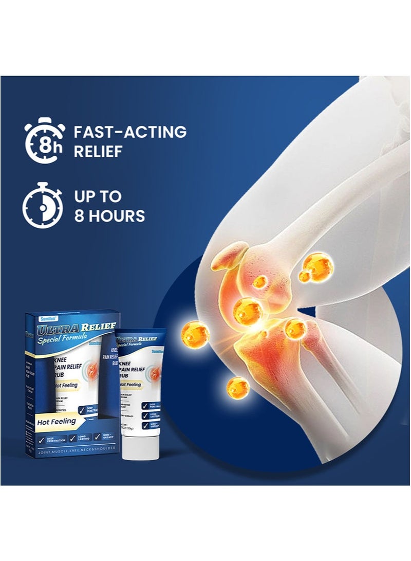 Sumifun Knee Pain Relief Rub，Ultra Relief Special Formula，Hot Feeling，Joint Activities Throughout The Body，Relief Of Joint Pains For Knee，Back，Neck，Shoulder Pain（50g） - Image 4