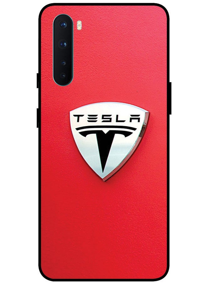 EYE CATCH - Protective Case Cover For OnePlus Nord Smart Series Printed Protective Case Cover for OnePlus Nord Tesla Logo - Image 1