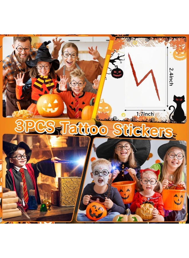 Harry Potter زي هاري بوتر 5 قطع: رداء، ربطة عنق، قبعة سحرية، نظارات، عصا سحرية! - Image 5