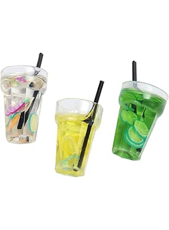 Miniature Fruit Tea Resin Set 6pcs DIY Dollhouse Food Decor Desktop Ornaments - Image 1