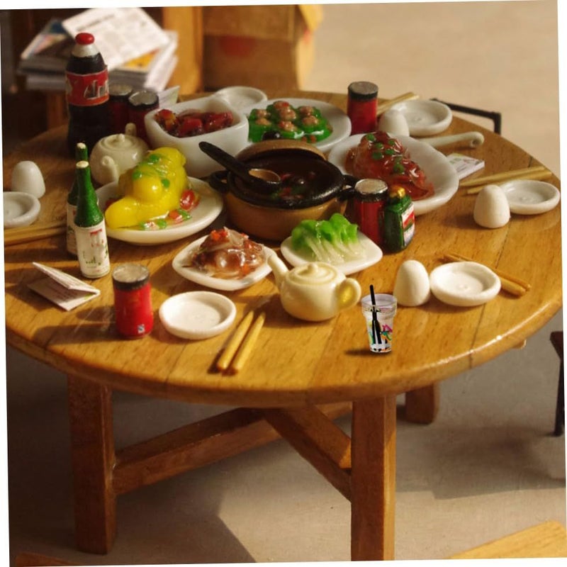 Miniature Fruit Tea Resin Set 6pcs DIY Dollhouse Food Decor Desktop Ornaments - Image 5
