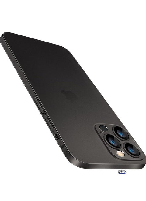 Compatible with iPhone 14 Pro Slim Case – Paper-Thin Transparent Finish, Non-Yellowing, Ultra Protective Cover with Camera Protection (6.1 Inch, Translucent Black) – Lightweight, Scratch-Resistant, and Stylish Protection