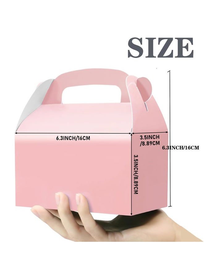 Oletx 30-Pack Pink Party Favor Treat Boxes, Goodie Boxes, Gable Paper Gift Boxes with Handles. Perfect for Princess Pink Party and Baby Girl Shower Decoration Supplies. - Image 4