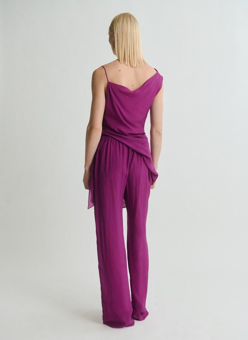 MANGO Flowy Straight-Fit Trousers  - Image 2