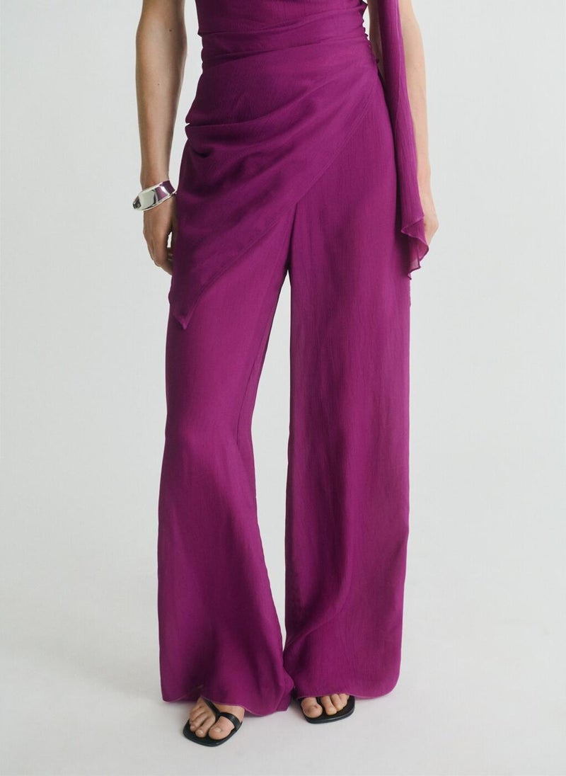 MANGO Flowy Straight-Fit Trousers  - Image 1
