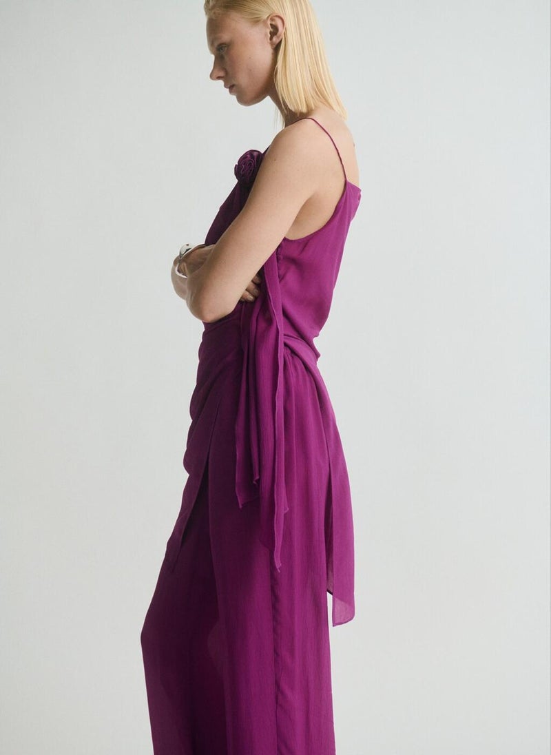 MANGO Flowy Straight-Fit Trousers  - Image 3