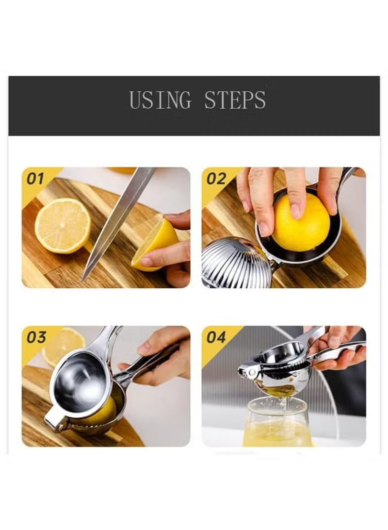 Manual Lemon & Lime Citrus Juicer – Handheld Metal Squeezer Press for Fresh Juice Extraction | Heavy Duty Hand Press Kitchen Tool  - Image 3
