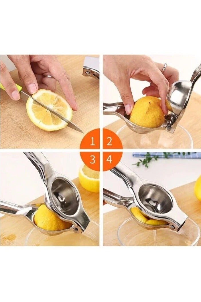 Lemon Squeezer Manual, Stainless Steel Citrus Juicer, Handheld Lime and Lemon Juicer, Foldable Fruit Press, Easy-to-Use Manual Citrus Juicer, Premium Quality Metal Juicer for Kitchen and Outdoor Use  - Image 3