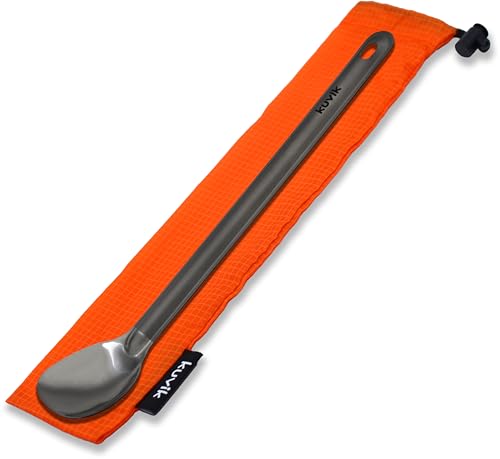Kuvik Titanium Long Handle Spoon - Ultralight and Compact for Camping and Hiking - Image 4