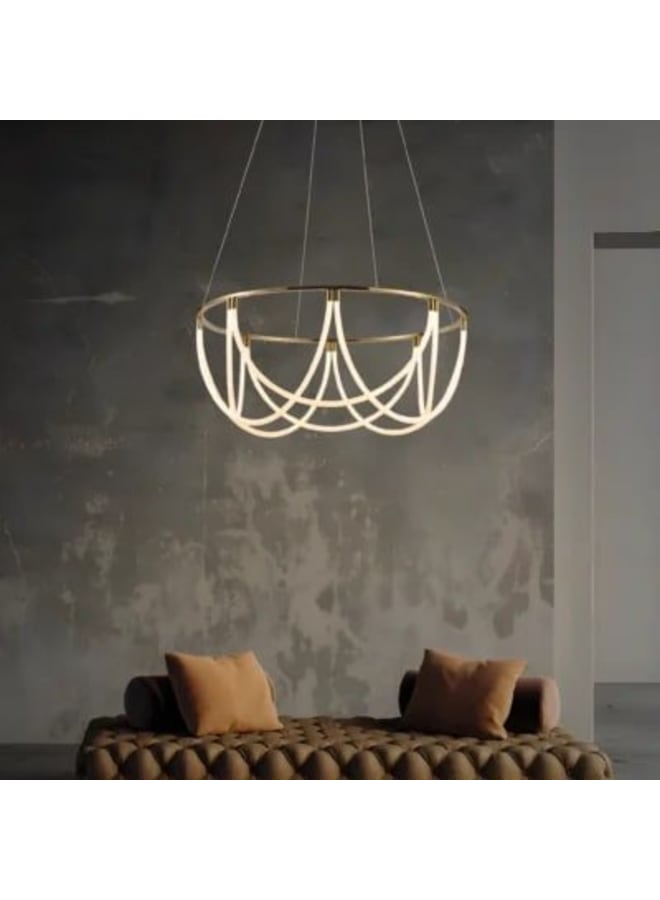 Wahag Archway Modern Circular LED Chandelier Dimensions: 80 cm (Diameter)  - Image 1