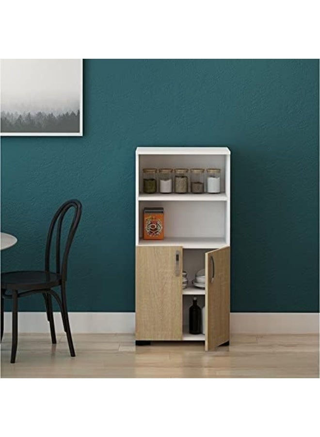 خزائن تخزين عصرية من اي فيرنتشر - لون أبيض وبيج - Image 2