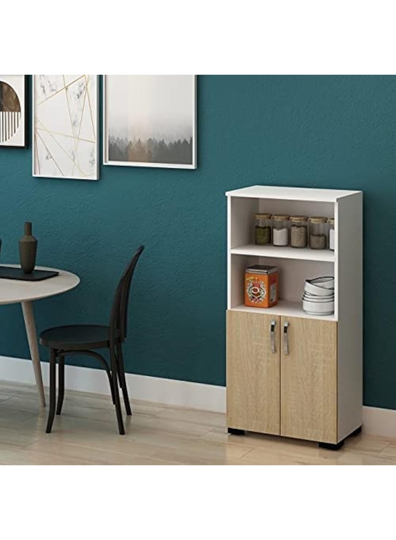 خزائن تخزين عصرية من اي فيرنتشر - لون أبيض وبيج - Image 1