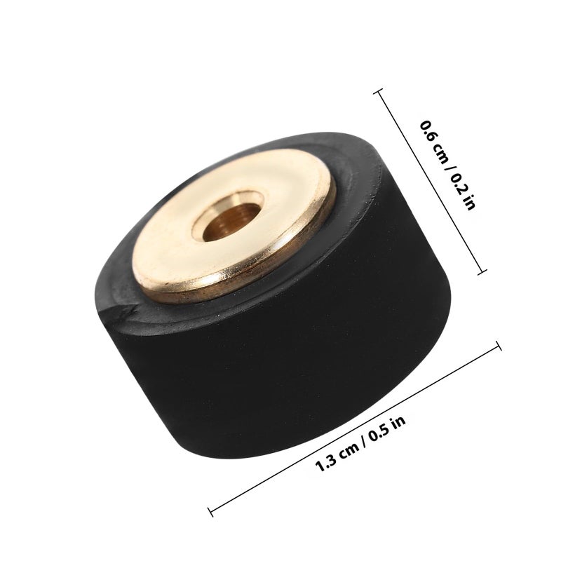 Pinch Roller 13mm Rubber Pulley 6mm Copper Shaft for Cassette Tape Player Repair Replacement 2pcs - Image 3