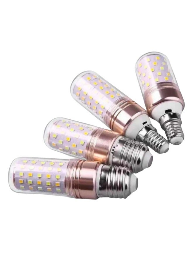 HUA QIANG WANG E14/E27 LED Light Bulb, Small Edison Screw Candle Bulbs, 3-Color 12W/16W LED Bulb, Energy Saving Corn Bulbs, Non-dimmable, Pack of 10  - Image 1