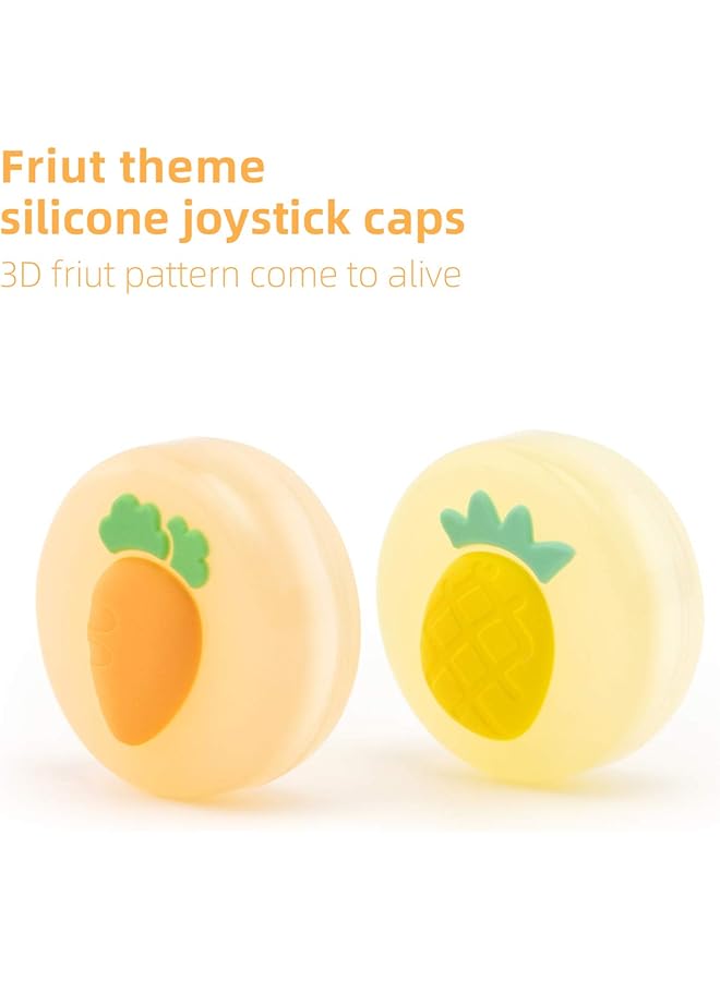 GEEKSHARE Fruit Theme Thumb Grip Caps Compatible With Nintendo Switch & Switch Lite Only Soft Silicone Joystick Cover 4Pics Carrot And Pineapple - Image 2