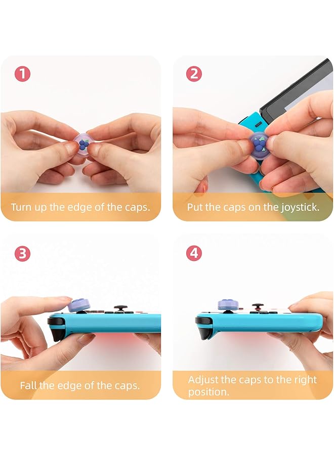 GEEKSHARE Fruit Theme Thumb Grip Caps Compatible With Nintendo Switch & Switch Lite Only Soft Silicone Joystick Cover 4Pics Carrot And Pineapple - Image 4