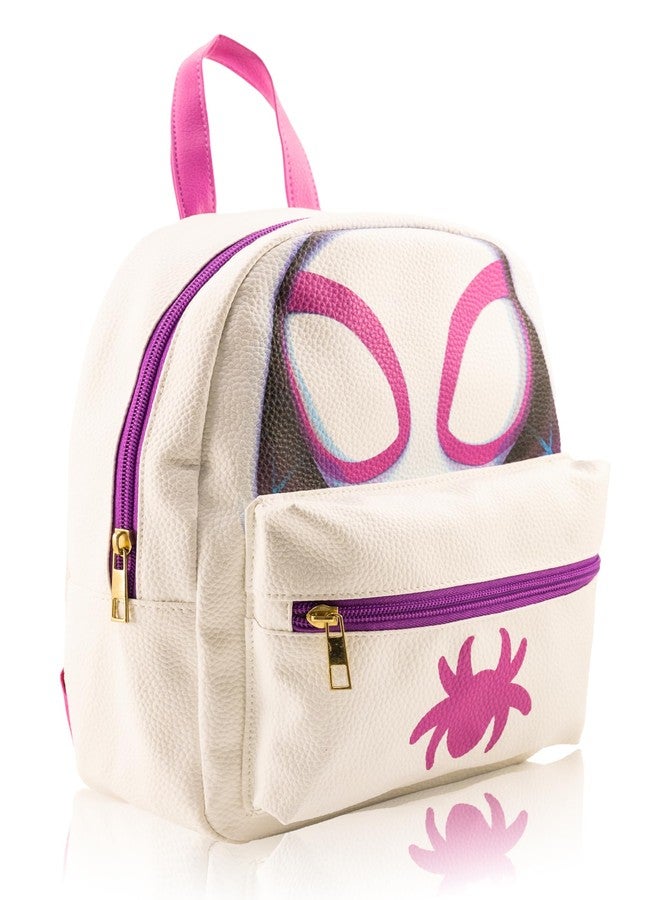 Fast Forward Marvel Spidey and His Amazing Friends Ghost-Spider Mini Backpack | 10" PU Leather Backpack Purse for Kids & Adults | Toddler Travel Bag, Small Bookbag for School, Travel, or Everyday Use | Ages 3+ - Image 2
