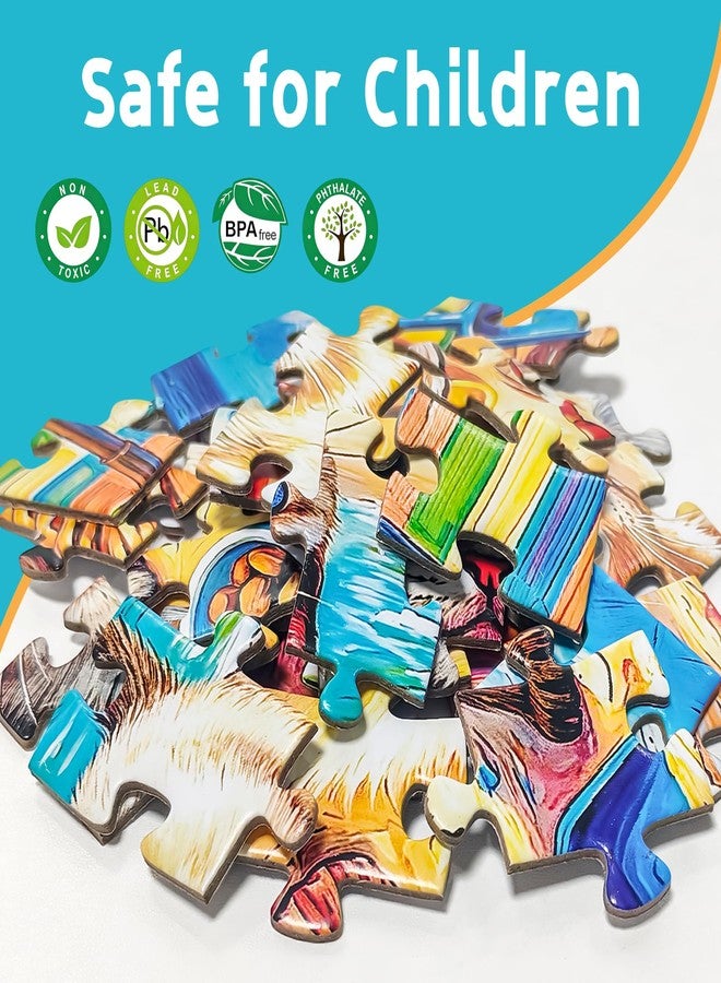 OSBOO Puzzles for Kids Ages 6-8 8-10, 200 Piece Jigsaw Puzzles for Kids and Adults - Beach Kitten, Learning Educational Puzzles Toys for Boys and Girls - Image 4