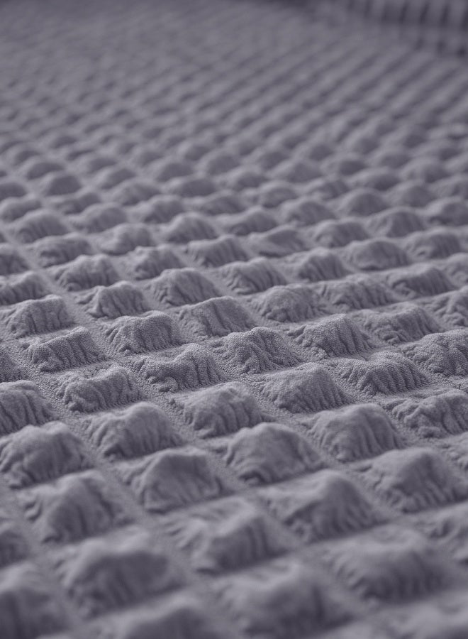 ايست من نون غطاء أريكة قابل للتمدد 3D فقاعات، قماش ناعم - رائع لحماية الأثاث - مقعد واحد (80-110 سم) - لون رمادي - Image 4