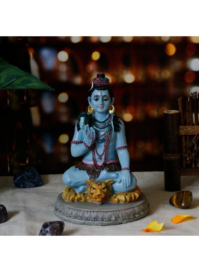 alikiki Hindu God Lord Shiva Statue - 5.7”H Shiva Idol Murti Pooja Item Puja Diwali Gifts for Indian Wedding Baby Shower Housewarming Gifts Altar Meditation Yoga Room Spiritual Decor - Image 3