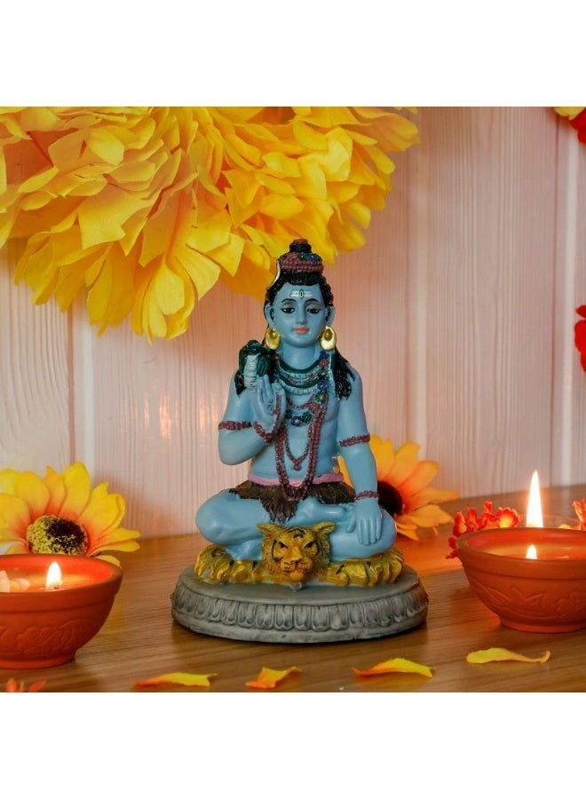 alikiki Hindu God Lord Shiva Statue - 5.7”H Shiva Idol Murti Pooja Item Puja Diwali Gifts for Indian Wedding Baby Shower Housewarming Gifts Altar Meditation Yoga Room Spiritual Decor - Image 4