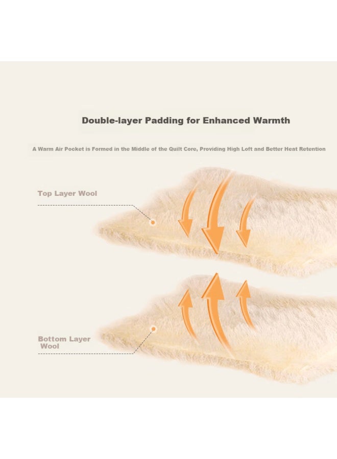 Luolaikids 100% Wool Thickened Winter Quilt Baby A-class Wool Blanket Kindergarten Quilt 150*215cm - Image 1