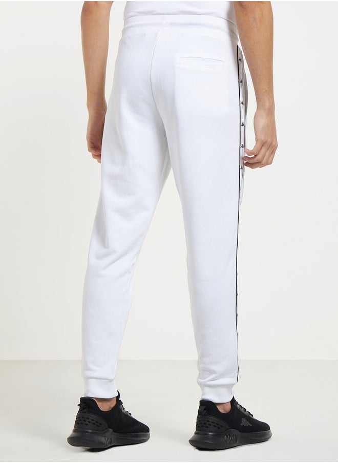 Kappa - Kappa Tape Detail Joggers with Drawstring Waistband and Pockets - Image 1