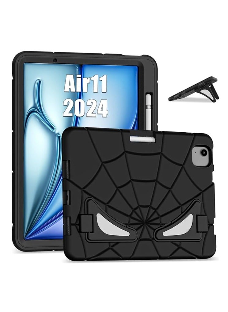 حافظة لجهاز iPad Air 11 بوصة 2024 (M2، الجيل السادس)، حافظة iPad صديقة للأطفال مع حامل للقلم، حافظة متينة لجهاز iPad Air 11 بوصة 2024 مع حامل - Image 1