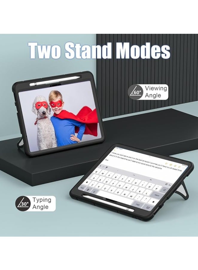 حافظة لجهاز iPad Air 11 بوصة 2024 (M2، الجيل السادس)، حافظة iPad صديقة للأطفال مع حامل للقلم، حافظة متينة لجهاز iPad Air 11 بوصة 2024 مع حامل - Image 3