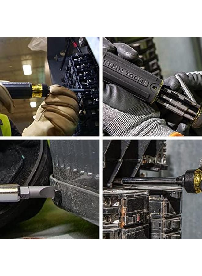 Klein Tools 32305 Multi Bit Ratcheting Screwdriver 15 In 1 Tool With Phillips Slotted Square Torx And Combo Bits And 1 4 Inch Nut Driver - Image 4