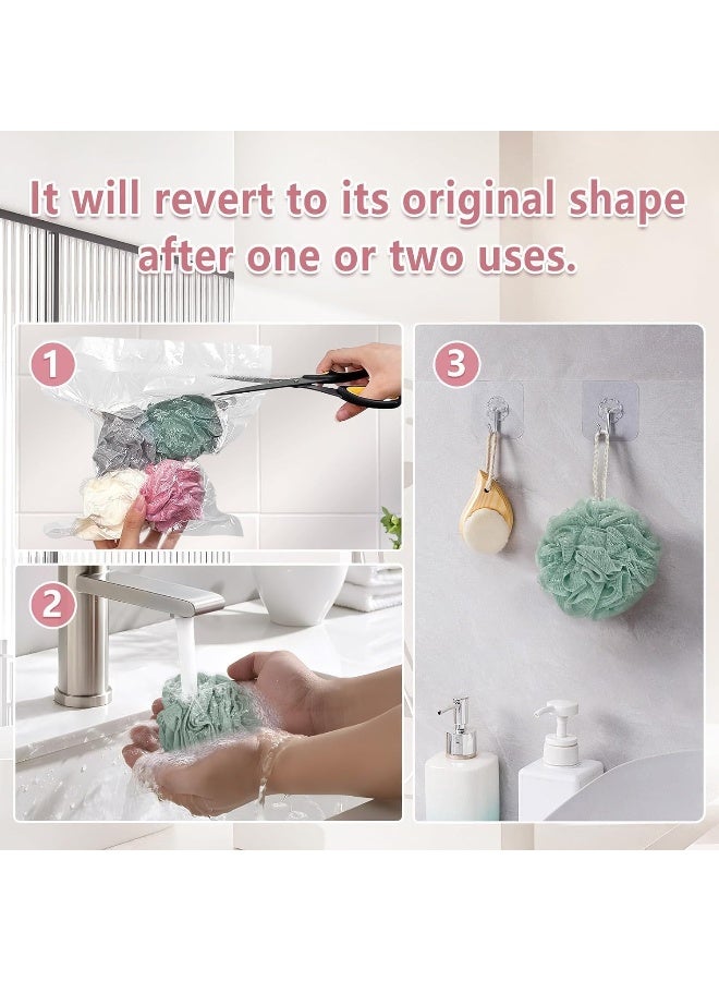 MOMENT MOMENT 2 Pack Loofah Bath Sponge, Bath Sponge Soft Mesh Shower Puff Loofah for Men, Exfoliating Body Scrubber for Women, Shower Accessories - Image 5