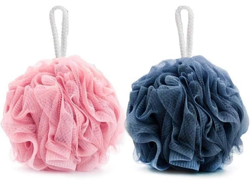 MOMENT حزمة MOMENT 2 من إسفنج الاستحمام لوفا، إسفنج استحمام ناعم من الشبك، لوفا للرجال، مقشر الجسم للنساء، ملحقات الاستحمام - Image 1