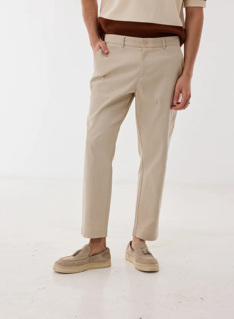 أشيتا فرنانديز Men’s Slim Fit Beige Formal Trousers – Classic Tailored Pants